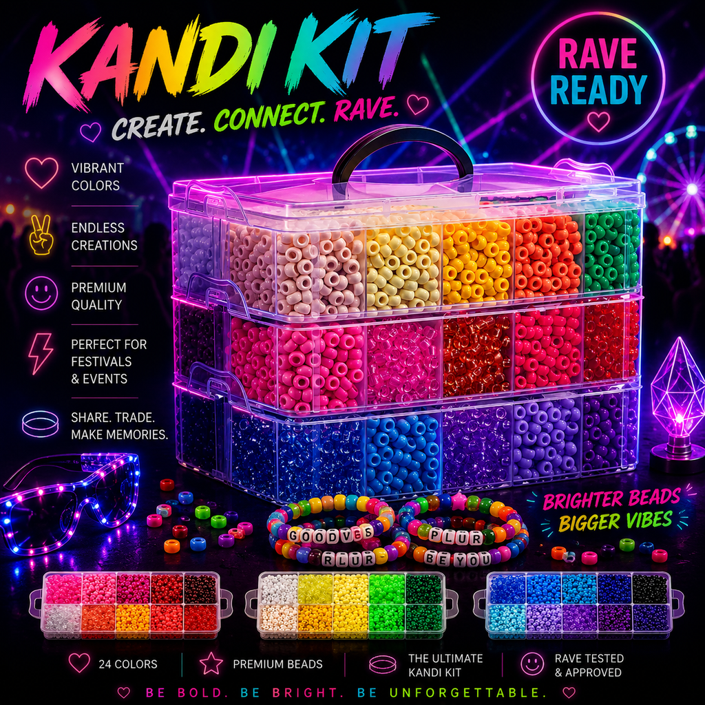 Kandi Kingdom Mega Kit – 10,000 Piece Ultimate Festival Bead Collection
