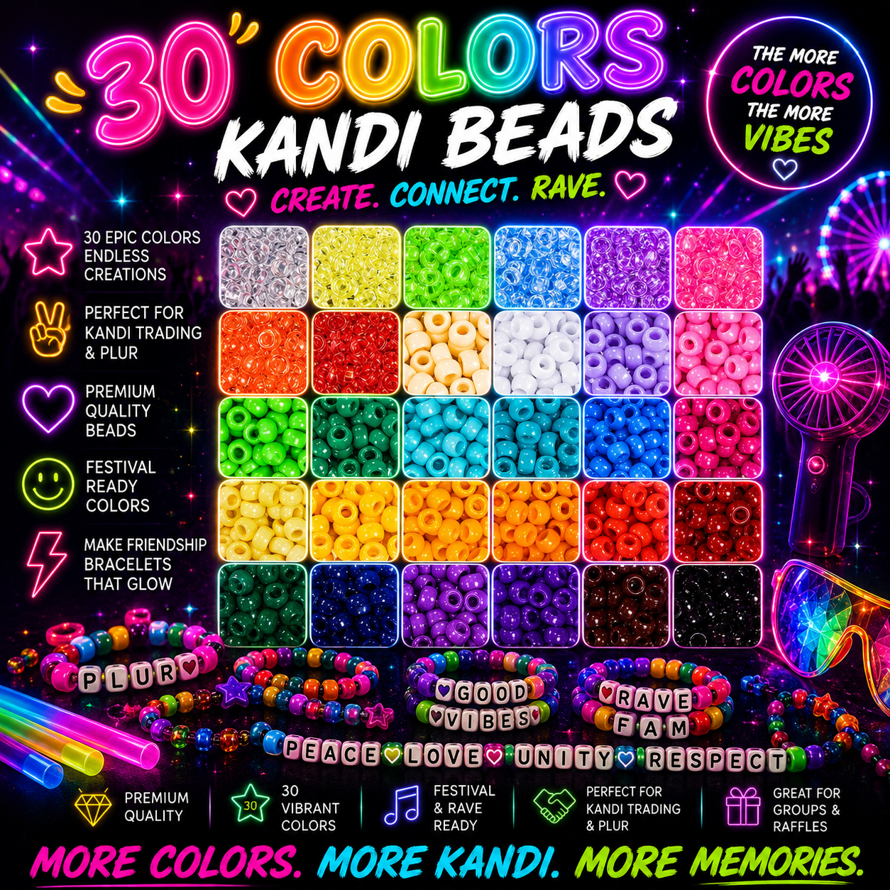 Kandi Kingdom Mega Kit – 10,000 Piece Ultimate Festival Bead Collection