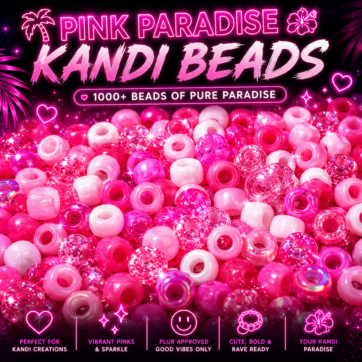 Pink Paradise Kandi Beads